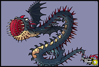 How to Draw a Whispering Death Dragon from How to Train Your Dragon