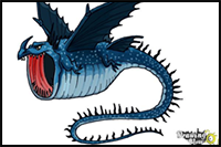 How to Draw a Thunderdrum Dragon from How to Train Your Dragon