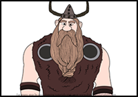 How to Draw Hoark the Haggard from How to Train your Dragon 3