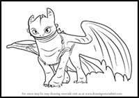 How to Draw Toothless from How to Train your Dragon 2