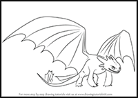 How to Draw Night Fury from How to Train Your Dragon