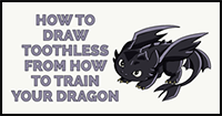 How to Draw Toothless from How to Train your Dragon