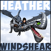 How to Draw Windshear and Heather from How to Train Your Dragon Drawing Tutorial