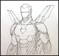 How to Draw Iron Spider from Avengers - Really Easy Drawing Tutorial-saigonsouth.com.vn