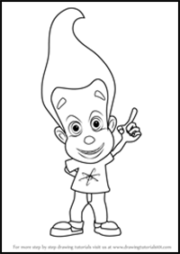 How to Draw Jimmy Neutron from Jimmy Neutron Boy Genius