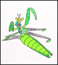 How to Draw Master Mantis from Kung Fu Panda