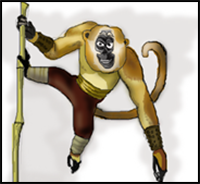 How to Draw Monkey from Kung Fu Panda