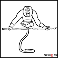 How to Draw Master Monkey | Kung Fu Panda