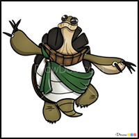 How to Draw Grand Master Oogway, Kung Fu Panda