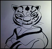How to Draw Kung Fu Panda Character Tigress