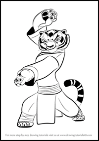 How to Draw Tigress from Kung Fu Panda 3