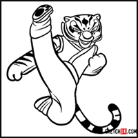 How to Draw Tigress | Kung Fu Panda