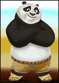 How to Draw Po from Kung Fu Panda 3
