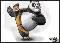How to Draw Po from Kung Fu Panda