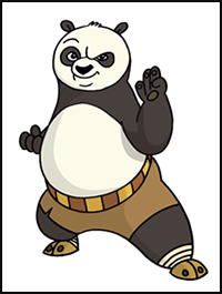 How to Draw Po- Kung Fu Panda- Step by Step Video Lesson