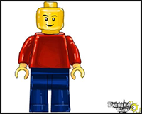 How to Draw a 3D Lego Minifigure