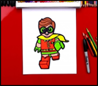 How To Draw Lego Robin