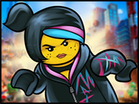 How to Draw Wyldstyle from the Lego Movie