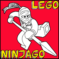 How to Draw Jay Walker from LEGO Ninjago with Easy Step by Step Drawing Tutorial