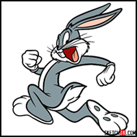 How to Draw Running Bugs Bunny
