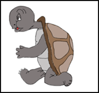 How to Draw Cecil Turtle from Looney Tunes
