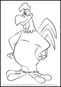 How to Draw Foghorn Leghorn from Looney Tunes