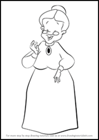 How to Draw Granny from Looney Tunes