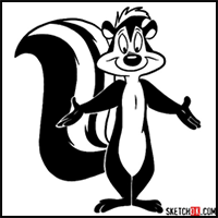 How to Draw Pepé Le Pew