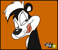 How to Draw Pepe Le Pew from Looney Tunes