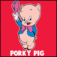 How to Draw Porky Pig from Looney Tunes with Easy Step by Step Drawing Tutorial