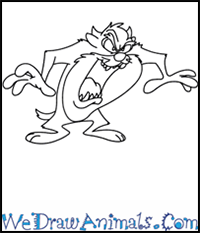 How to Draw Taz from Looney Tunes