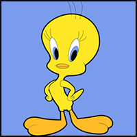 How to Draw Tweety Bird from Looney Tunes with Easy Steps Drawing Tutorial