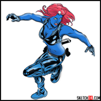 How to Draw Mystique from X-Men Universe
