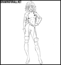How to Draw Rogue from Marvel
