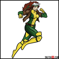 How to Draw Rogue from Marvel Comics