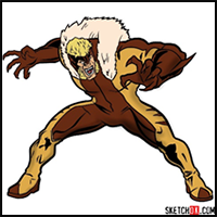 How to Draw Sabretooth (X-Men Mutant)