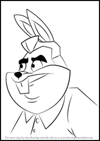 How to Draw Walter Bunny from Looney Tunes