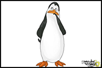 How to Draw Kowalski from The Penguins Of Madagascar