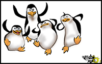 How to Draw The Penguins of Madagascar
