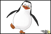 How to Draw Private from The Penguins of Madagascar