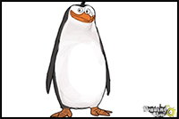 How to Draw Rico from The Penguins Of Madagascar