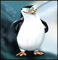 How to Draw Skipper from The Penguins of Madagascar