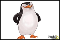 How to Draw Skipper from the Penguins Of Madagascar
