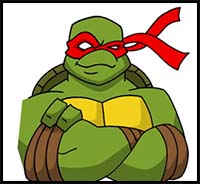 How to Draw a Teenage Mutant Ninja Turtle - Step by Step Video