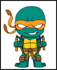 ninja turtle drawing easy
