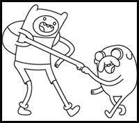 How to Draw Finn and Jake from Adventure Time