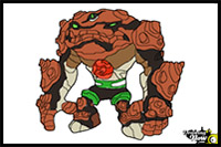 How to Draw Gravattack from Ben 10 Omniverse