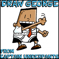 How to Draw George Beard from Captain Underpants with Easy Step by Step Drawing Tutorial