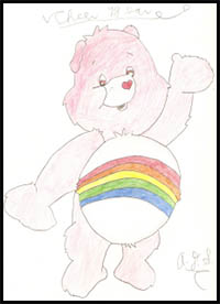 how to draw cheer bear from care bears