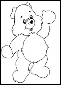 care bear printable drawing lesson